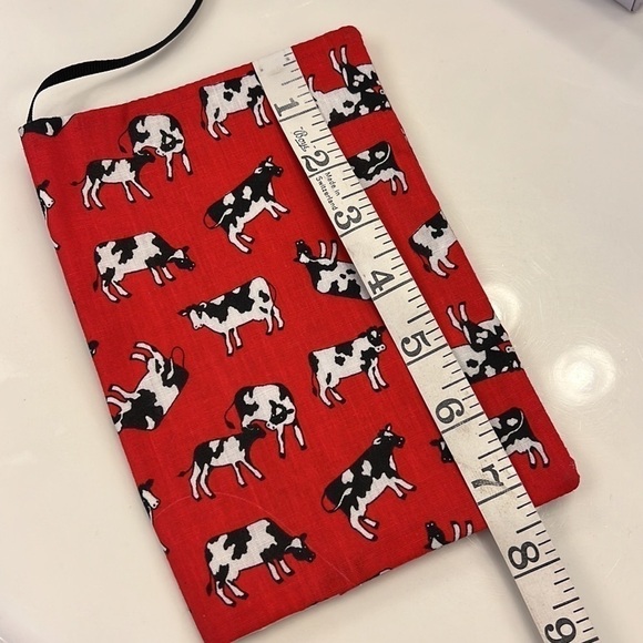 Journal cover cows print cotton book cover 7 1/4”x5 1/4” - Picture 6 of 7